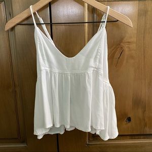Brandy Melville Back Tie Tank Top - White